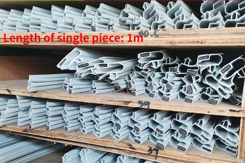 1m Refrigerator door Sterilization cabinet seal magnetic strip cold storage supermarket cabinet For PVC magnetic door seal strip
