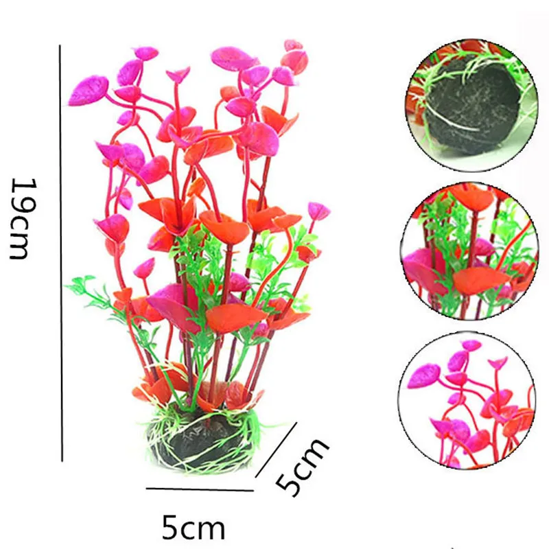 Title 1, Purple Flower Artificial Fake Plastic Plant Art...