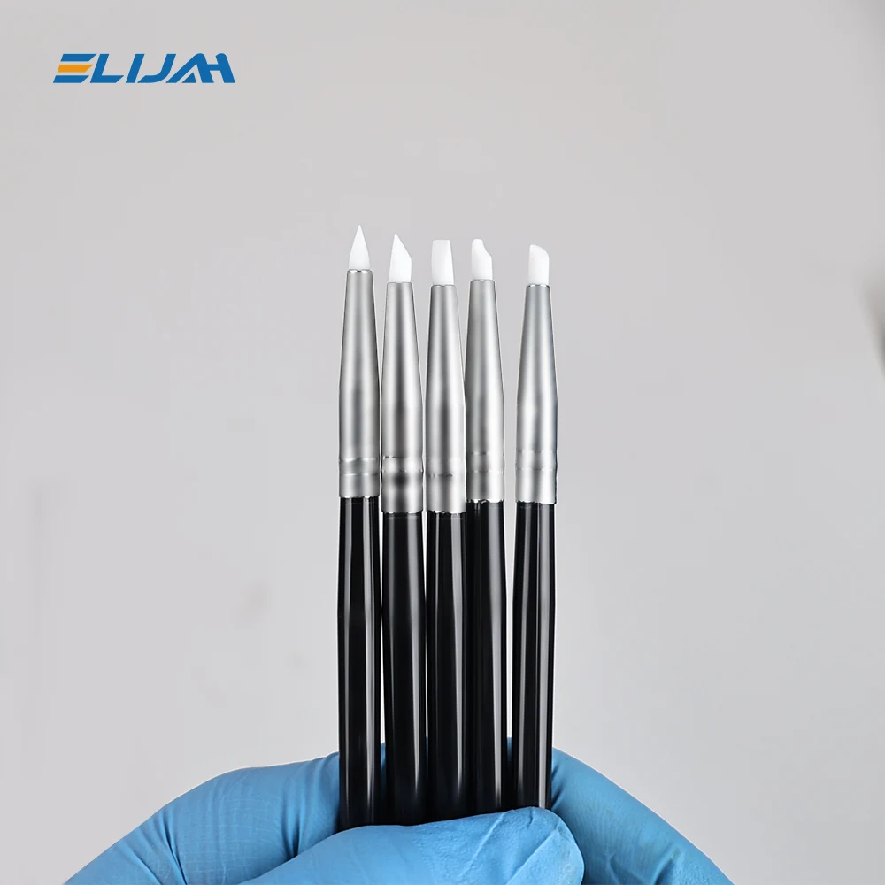 Dental Resin Brush Pens 5Pcs Silicone Nails Art Brushes Dentistry Composite Cement Porcelain Teeth Tool Dentistry Material