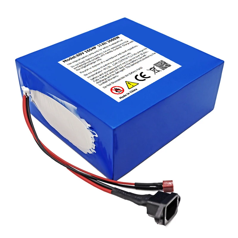 

60V 50AH Electric Bicycle 18650 16S4P 3000W Battery Scooter Motorcycle Rechargeable Battery With The Same Port BMS+67.2V Charger