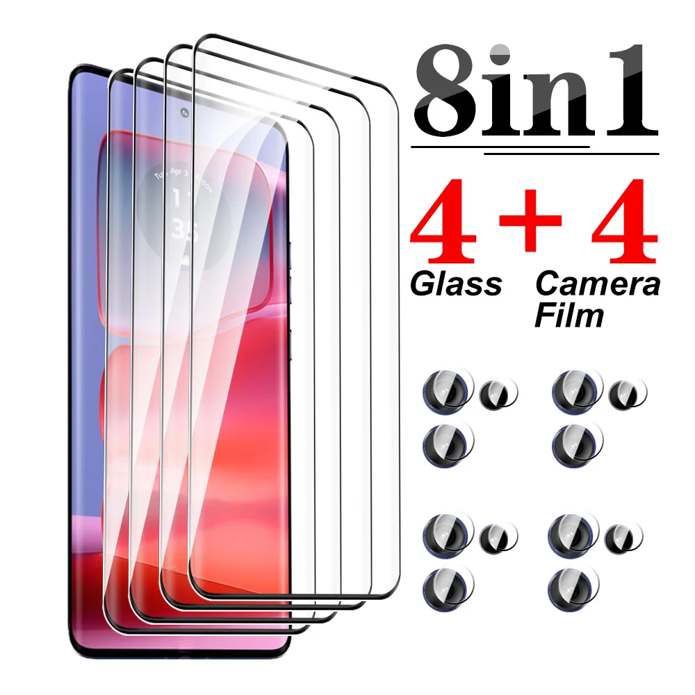 Vetro Per Fotocamera 8 In1 20D Vetro Temperato Con Bordo Curvo Per Motorola Edge 50 Pro 5G 2024 Edge 50Pro 50Fusion 50Ultra Screen Protector
