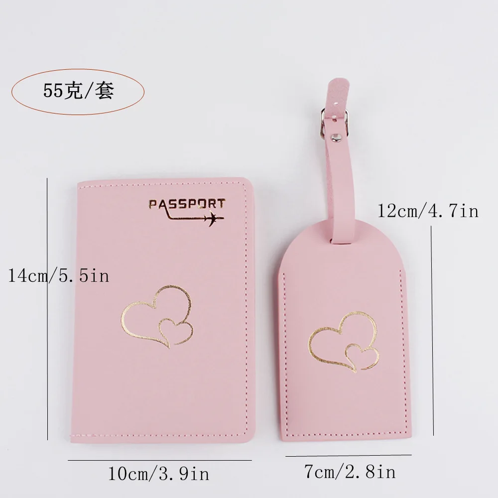 PU Leather Hot Stamping Loving Heart Luggage Tag Label Bag Lover Couples  Handbag Portable Travel Accessories Name ID Address Tag - AliExpress