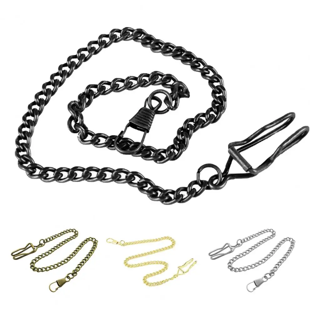 Vintage Pocket Watch Chain Decor Necklace Twisted Chain Chic Link Stylish Loop Women Men Fashion Hip Hop Pants