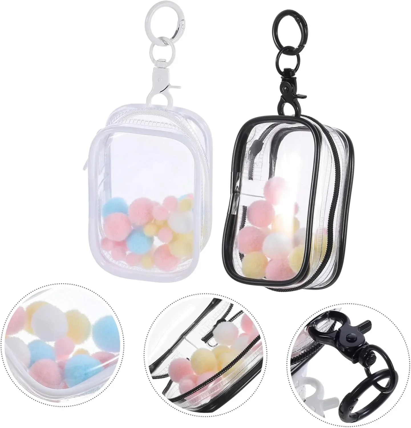 Transparent PVC Mystery Box Organizer Box Keychain Bag Protect Mystery Toy Storage Case Cute Doll Bag Organization