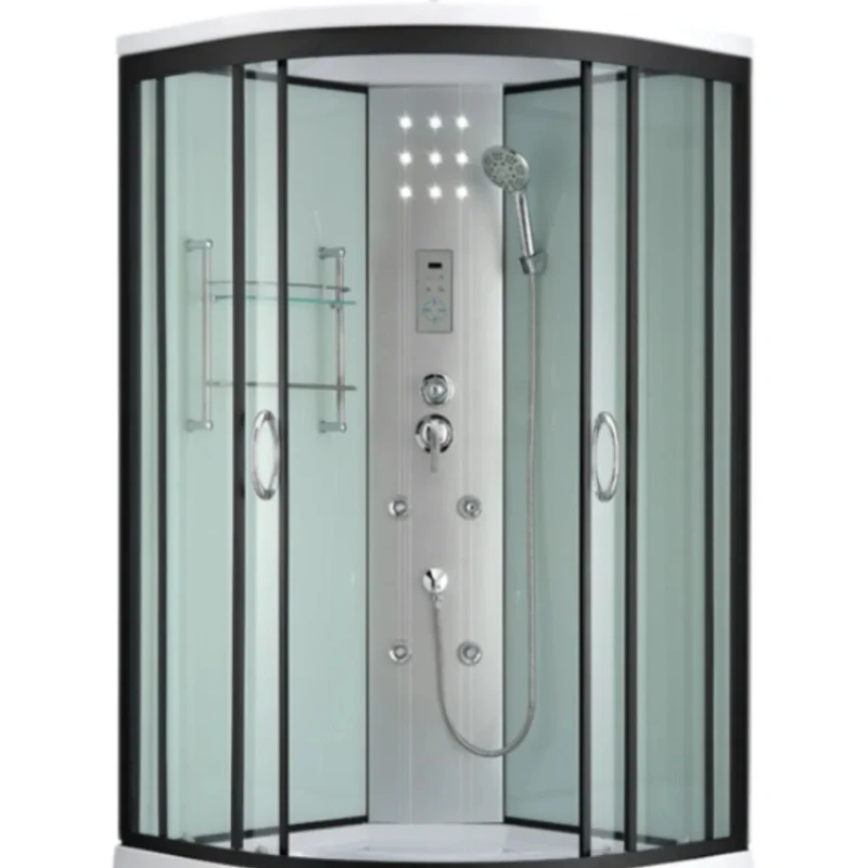 Home bathroom integrated bathroom, enclosed glass partition, mesh red shower room