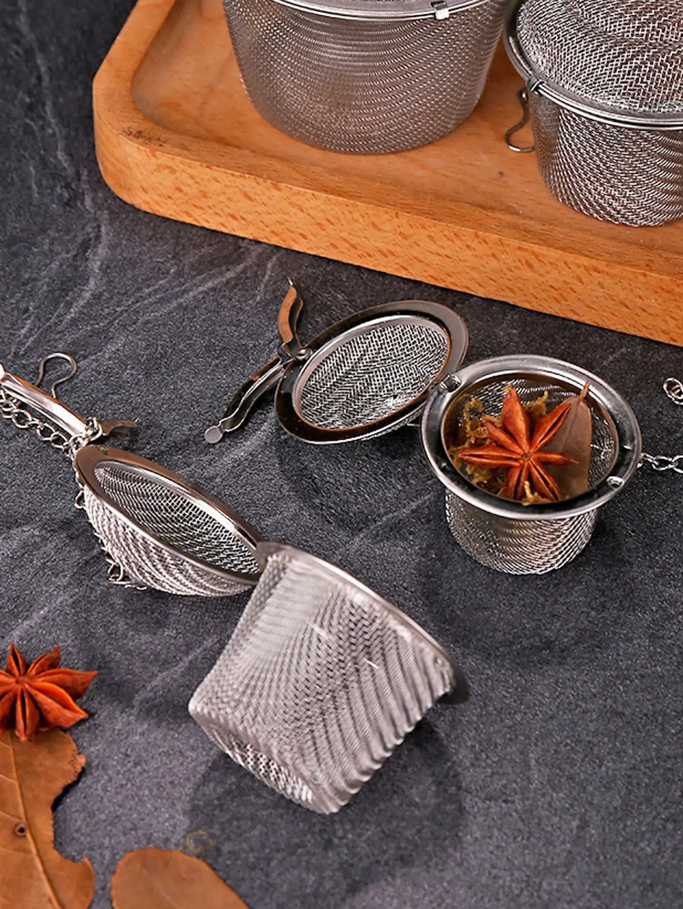 Tea Spice Strainer Seasoning Ball Mesh Herbal Ball Stainless Steel Locking Tea Filter Reusable 4.5cm tea infuser tea strainer tea filter