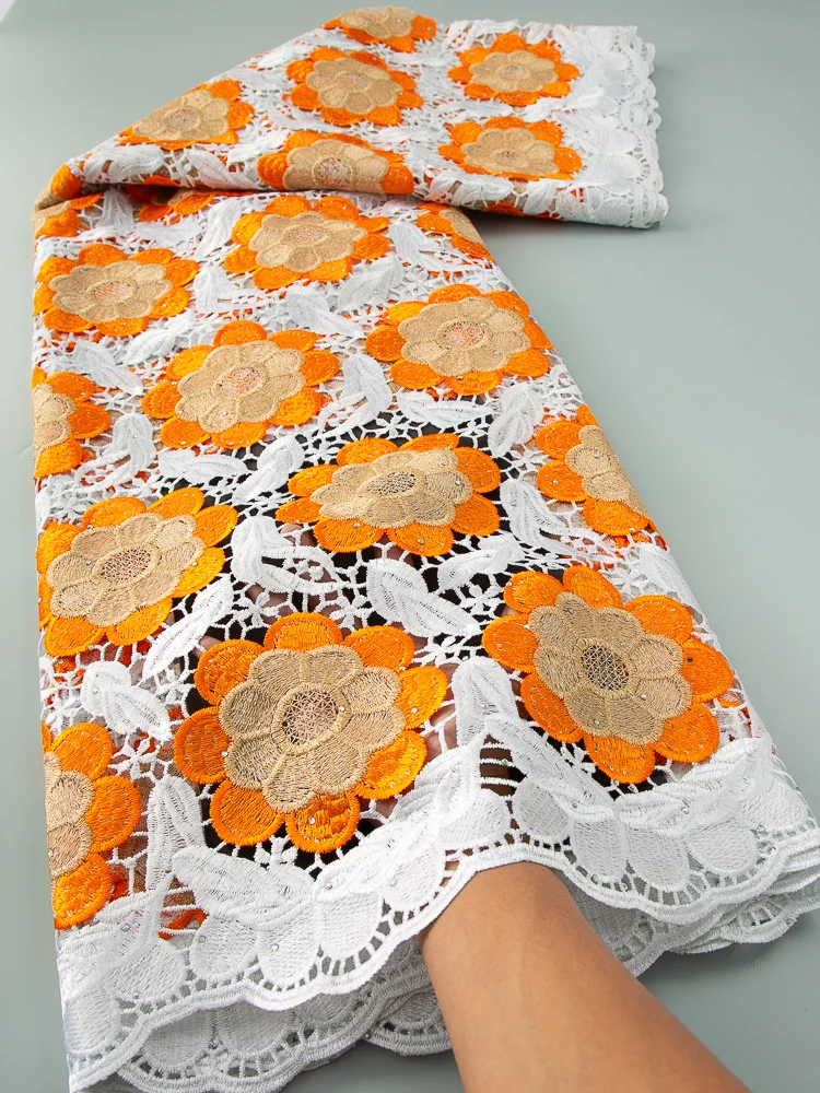 Африканская ткань Kalume с камнями, 2024, высококачественное нигерийское кружево Hoopla для свадебных платьев