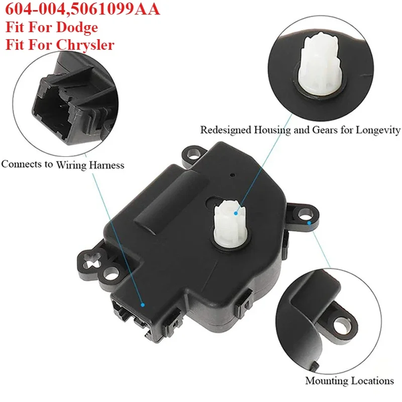 604004#HVAC Heater Blend Door Actuator Auto 5061099AA For Chrysler 300 Town & Country For Dodge Caravan Charger Dakota 2006-2007