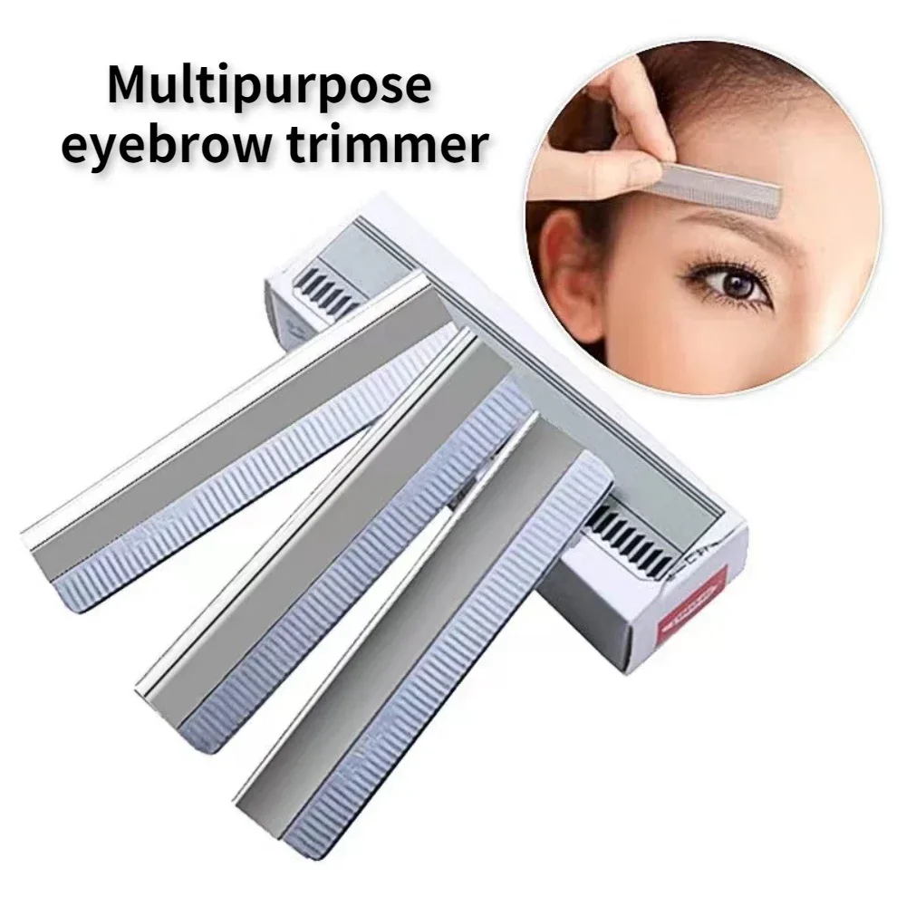 Eyebrow Trimming Professional Hair Cutting Razor Knife Stainless Steel Multi-function Sharp Feather Blade Makeup Tool 100Pcs/Lot