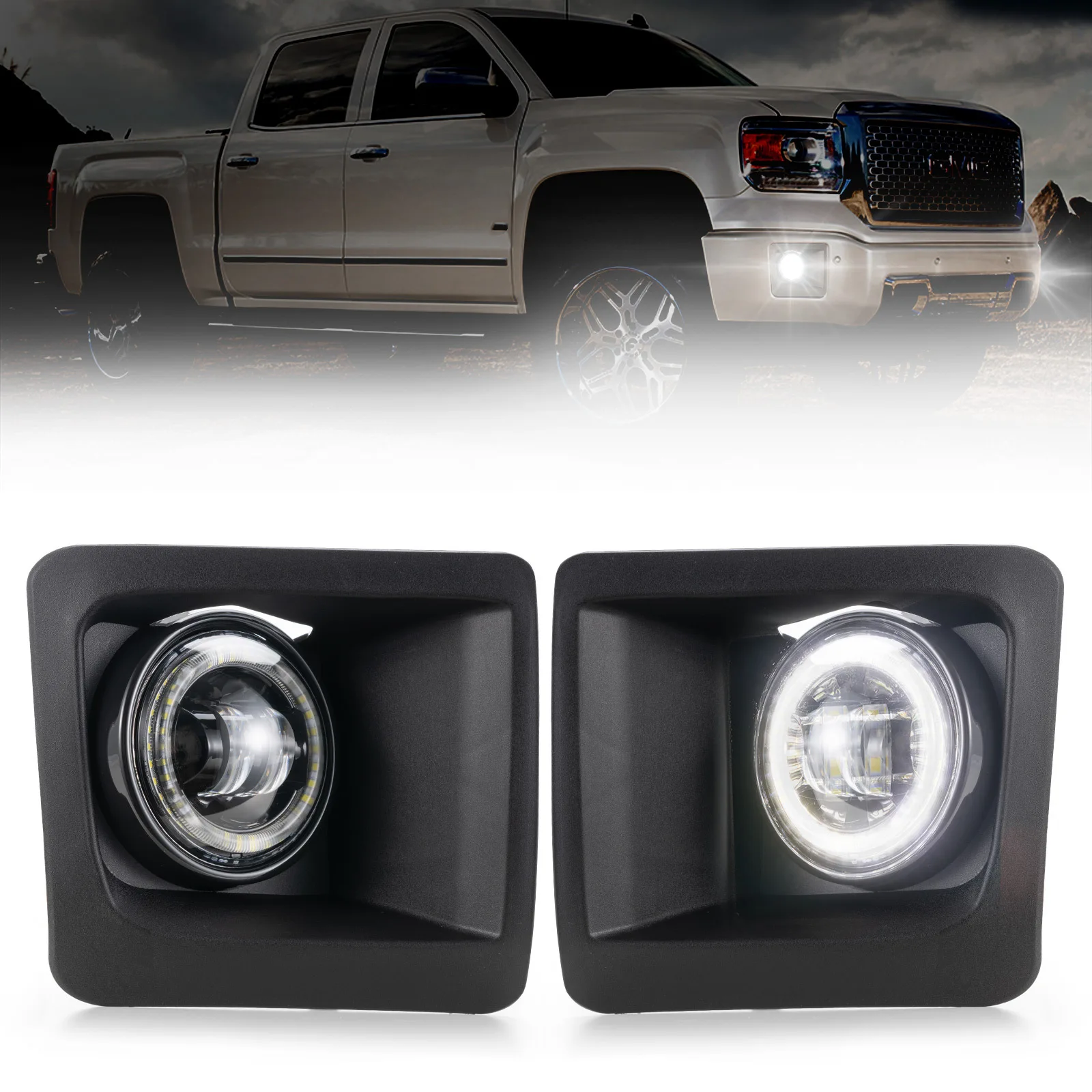 

High Brightness LED Angel Eye Fog Light Bulb for 14-15 GMC Sierra 1500