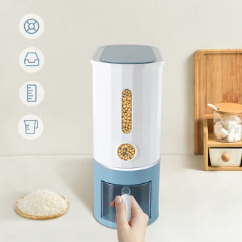 2Lbs Rice Dispenser Large Dry Food Dispenser with Cup  for Rice Beans Cereal Perfect for Kitchen Pantry Organization 4