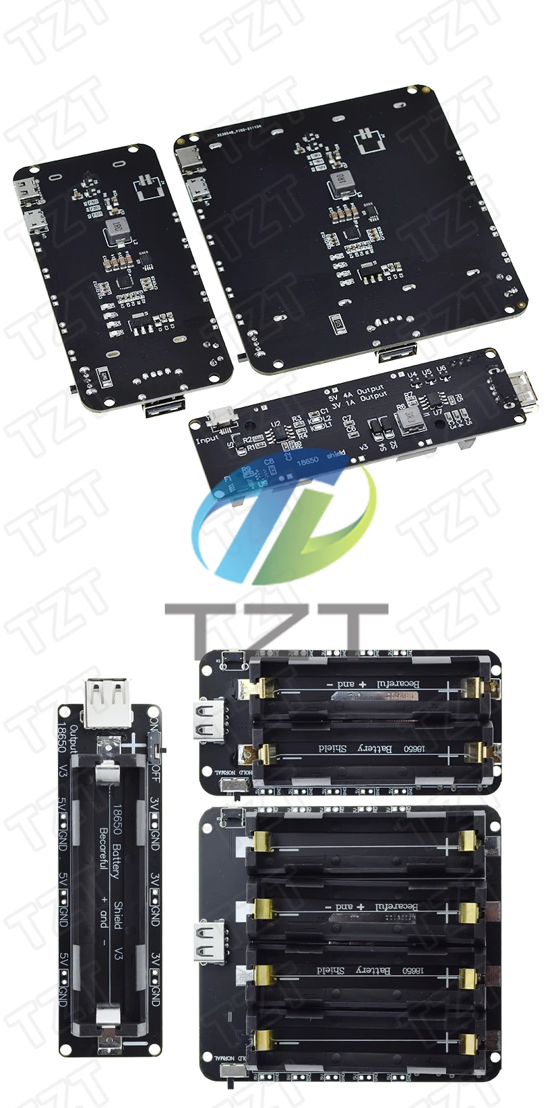 Zwei Spannung 18650 Lithium-Batterie Schild V8 Mobile Power Expansion Board Modul 5V/3A 3V/1A Micro USB Für Arduino ESP32 ESP8266 – Detail 5