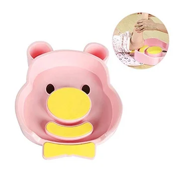 Portable baby wash tub Newborn Cute Animal Cartoon ABS Washing Basin Infants Washing Ass Head Bathtub 6