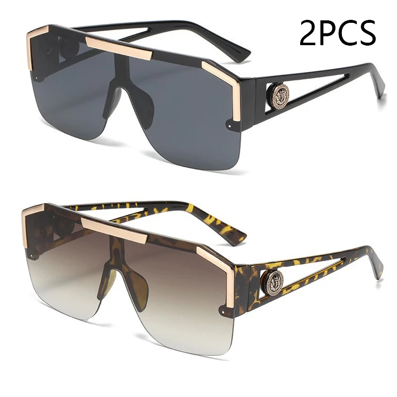 Oversized Square Gradient Fashion Sunglasses with UV400 Protection
