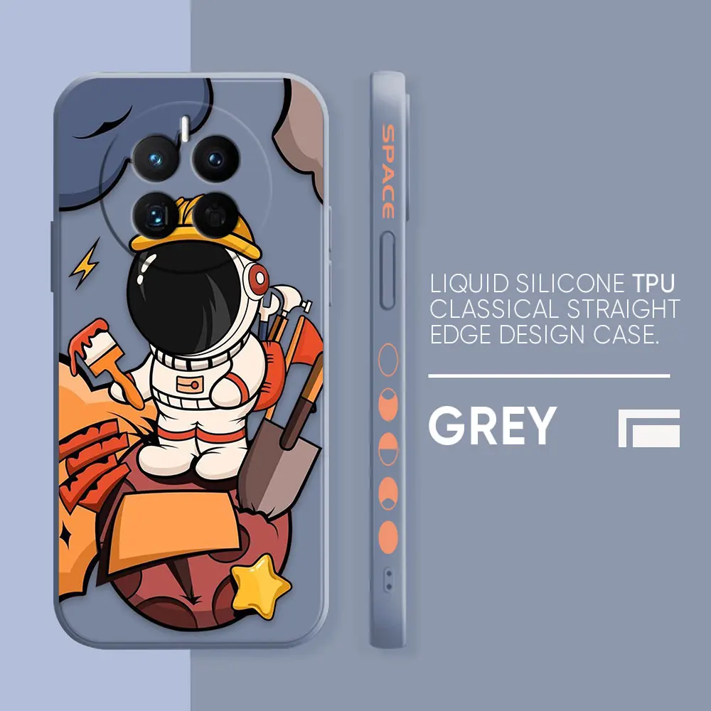 thumbnail image 1 of Phone Case For Huawei MATE 10 20 20X 30 40 50 P20 P30 P40 P50 PRO PLUS Case Cover Funda Cqoue Shell Capa Cartoon Space Astronaut, 1 of 5