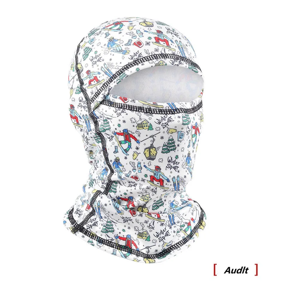 Fashion Parent-child Balaclava Hat Cartoon Full Face Cover Windproof Cycling Mask Winter Beanie Masked Cap