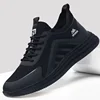 Spring New Men's Fashion Shoes Leather Surface Waterproof Large Size Mesh Anti-Odor Trendy All-Match Soft Bottom Casual Sports S