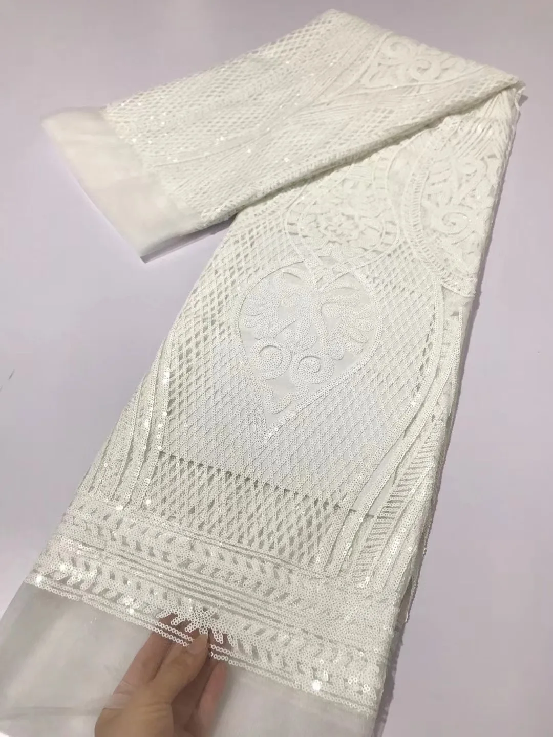 

Hot Sale African Sequin Tulle Lace Fabric 2023 High Quality Nigeria Embroidery Lace Fabric French For Bridal Prom Dress Material