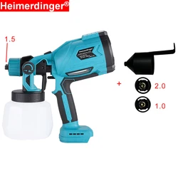 Cordless Electric Spray Gun Paint Sprayer for Auto, Furniture, and Steel Coating (Body and 3 nozzle)