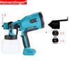 Cordless Electric Spray Gun Paint Sprayer Auto Furniture Steel Coating Airbrush,Compataible Makita and Heimerdinger 18V Battery 1