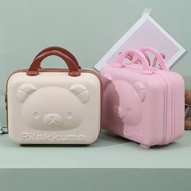 

14 Inch Travel Hand Luggage Storage Box Household Necessities Cartoon Cute Suitcase Password Lock Accessory Makeup Cosmetic Bag