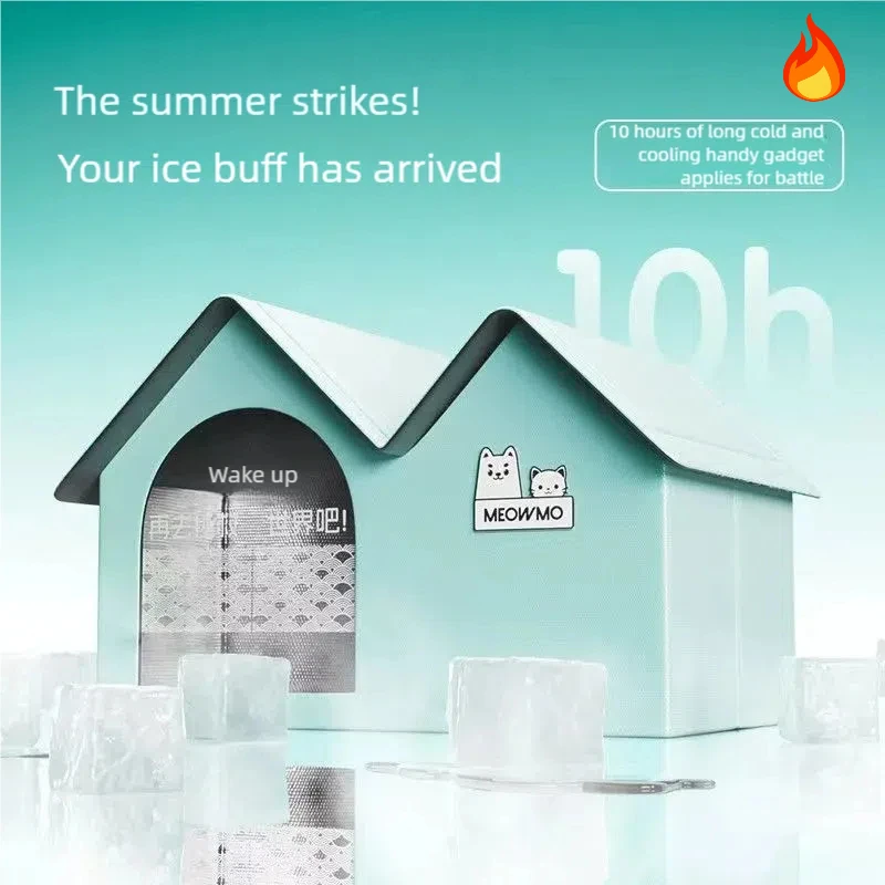 Pet Cooling House With Ice Packs Air Conditioned Dog House With Cooling ...