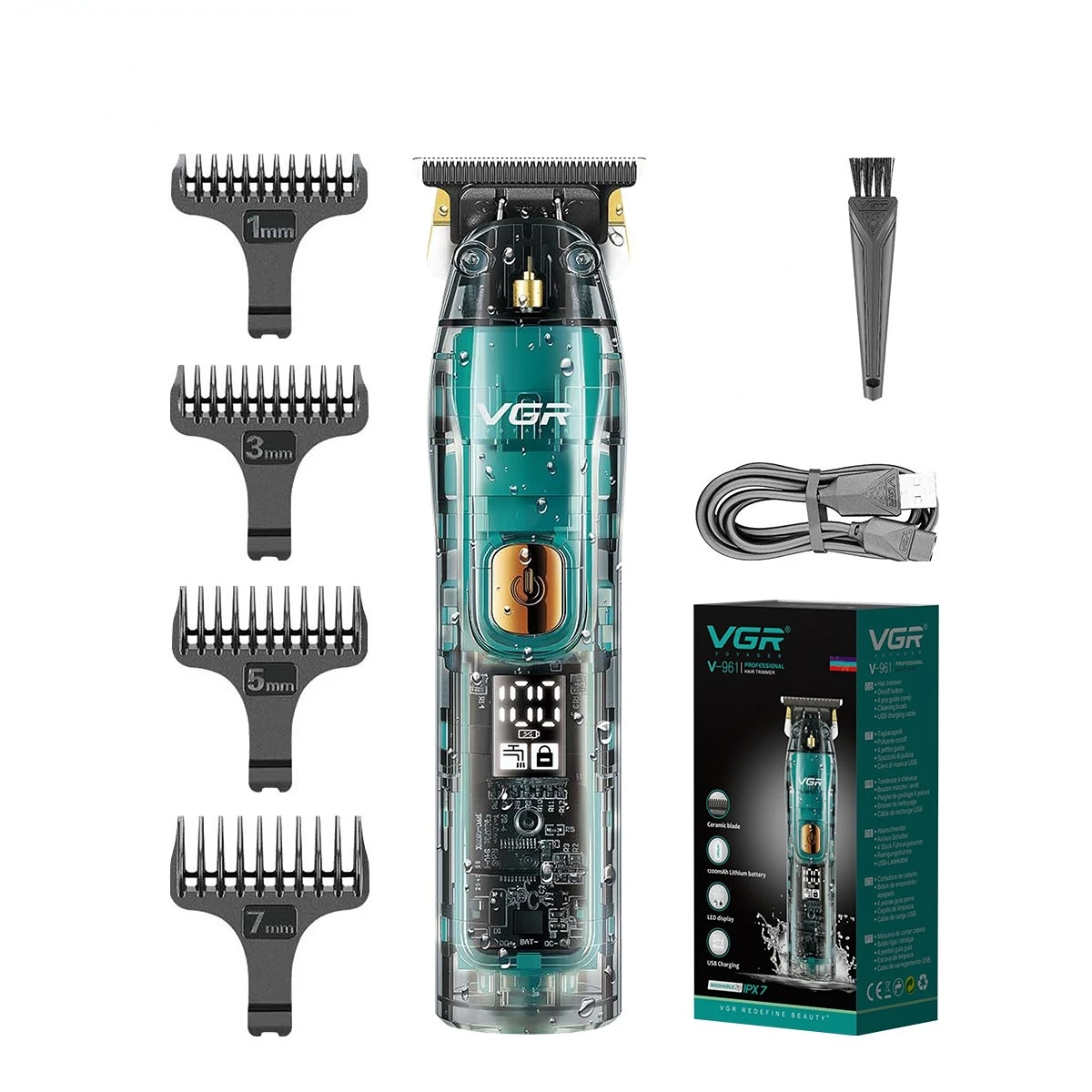VGR مشذب الشعر لاسلكي آلة قص الشعر كهربائي ماكينة...