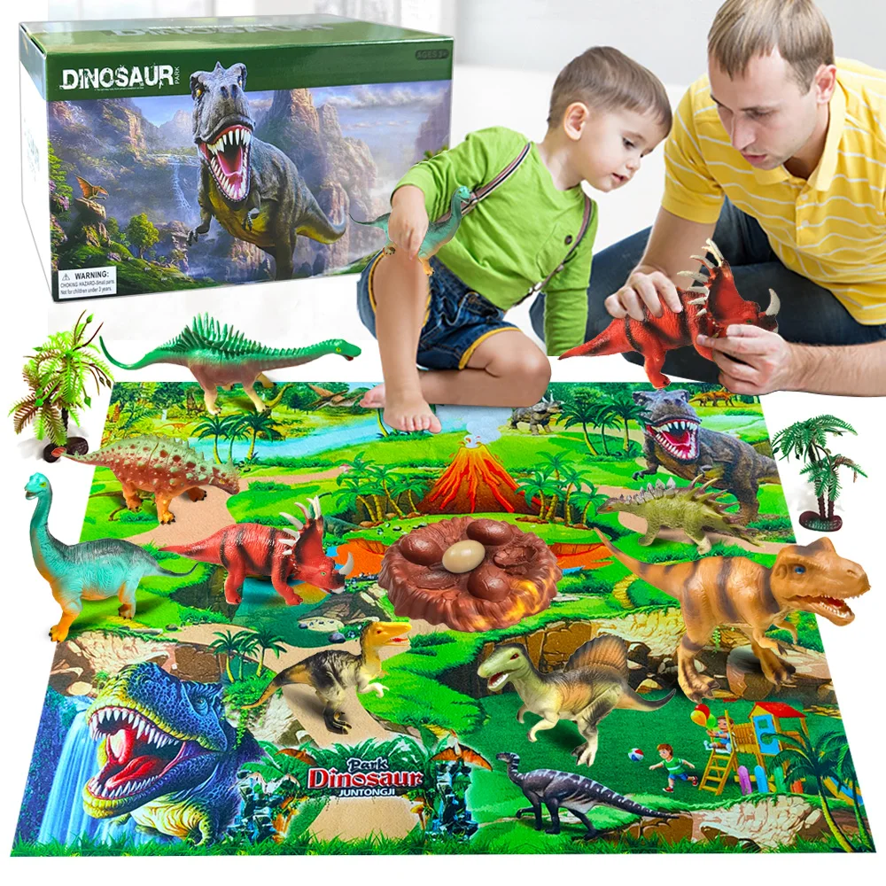 Dinosaur Toy Creating a Dino Animals Jungle Set Minifigure Dinosaur Excavation Children's Educational Toys for Boys Kids Gift