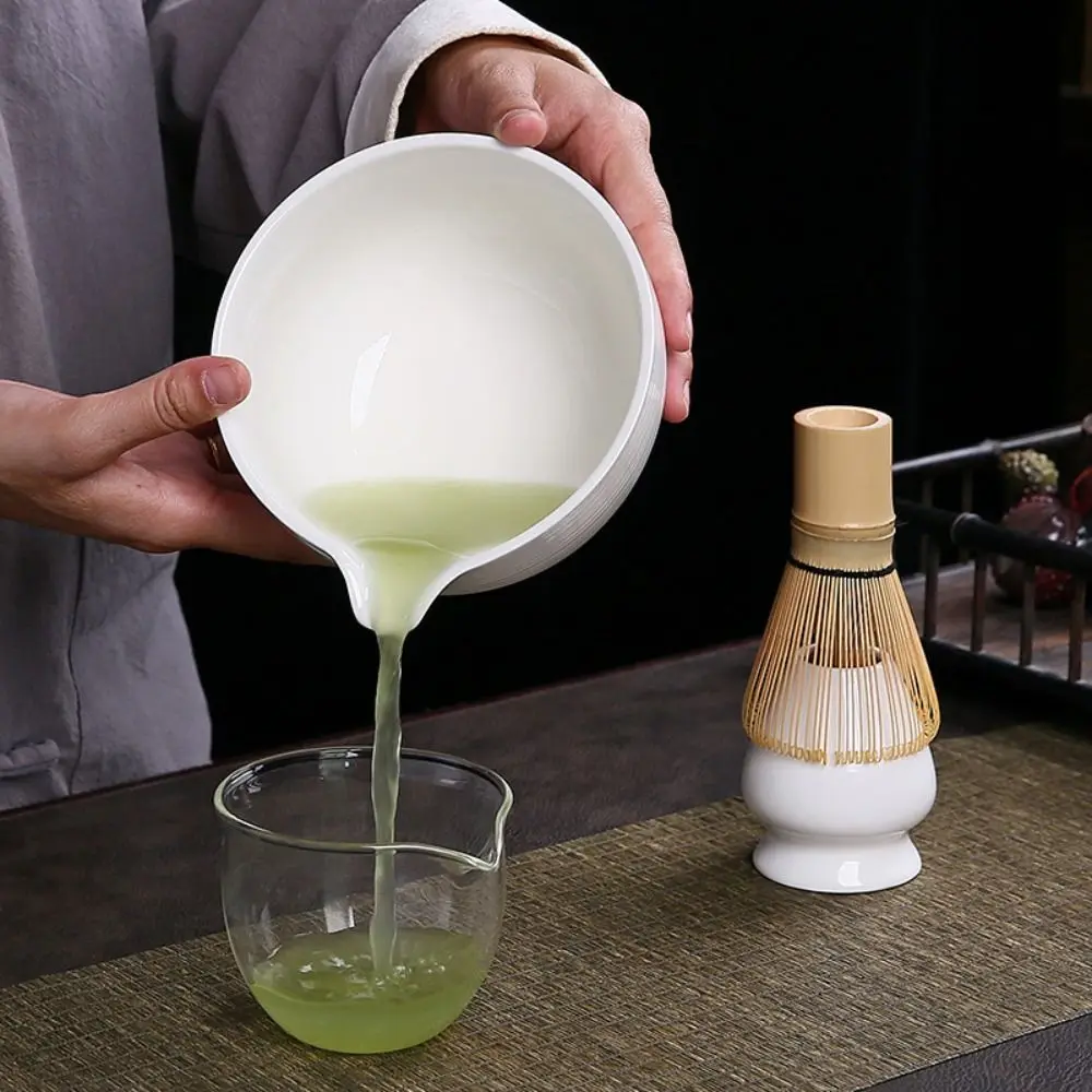 Ceramic Matcha Bowl Smooth Large Capacity Tea Brush Stand High Temperature Resistant Tea Ceremony Tool for Set Accessories