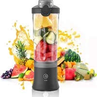New Portable Blender 600ML Electric Juicer Fruit Mixers 4000mAh USB Rechargeable Smoothie Mini Blender Personal Juicer colorf 1