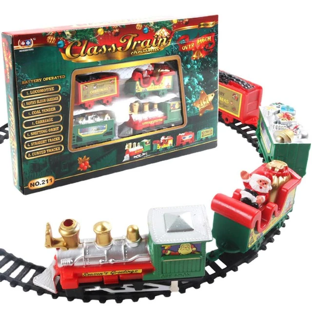 Clássico mini trem elétrico brinquedo para crianças, vagão ferroviário,  pequeno, Natal - AliExpress