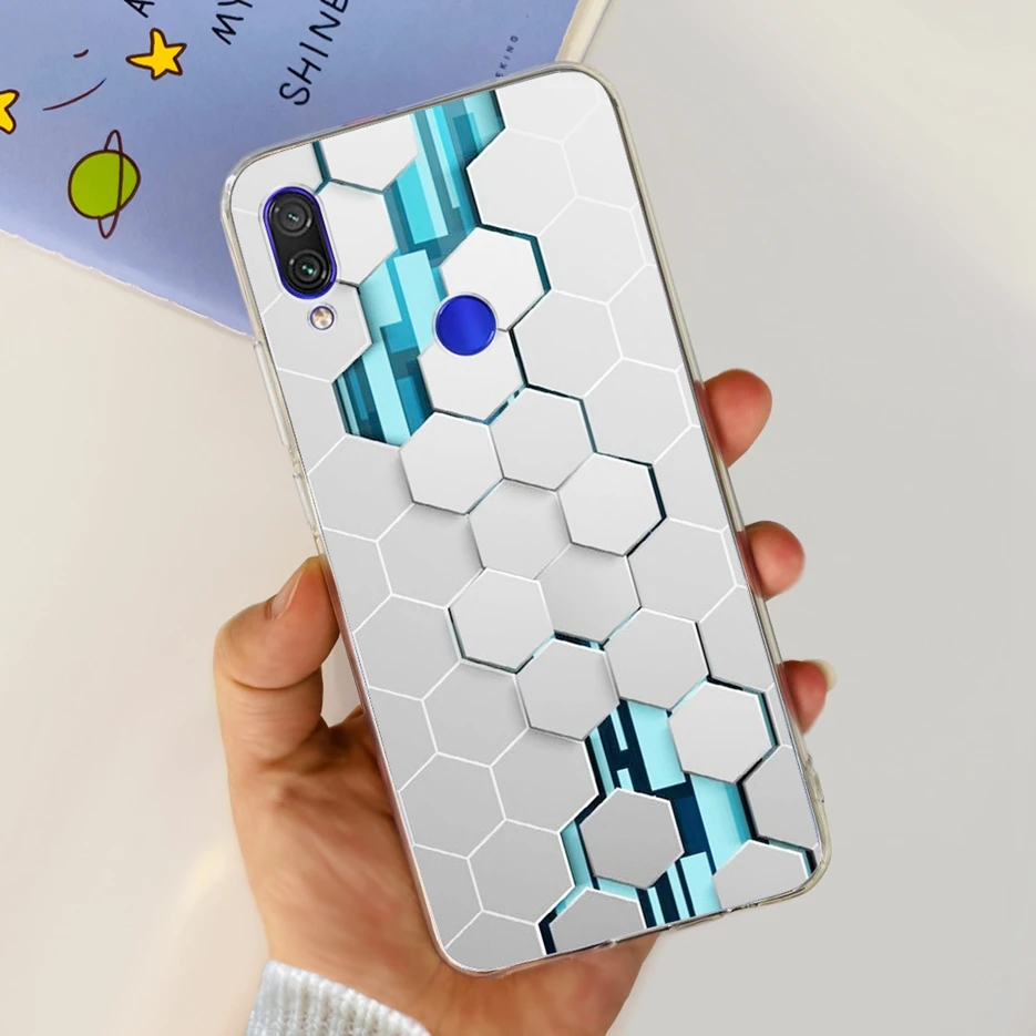 Fashionable Clear Silicone TPU Phone Case - Painted Design Cover