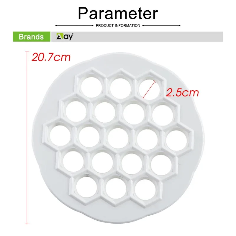 Dumplings Mold Pelmeni Maker Plastic 19 Holes Russian Ukraine Pastry and Bakery Accessories Baking Supplies Kitchen Gadget Sets