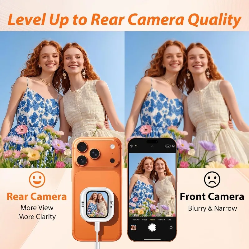 Compact Wireless Selfie Monitor with Back Screen and 1080P Resolution