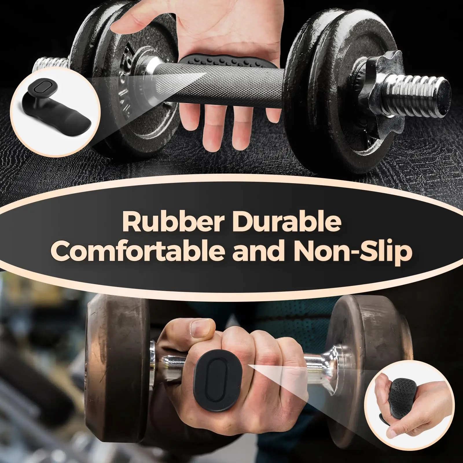 Paire De Poignées De Sport En Silicone – Grip Haltérophilie Gym