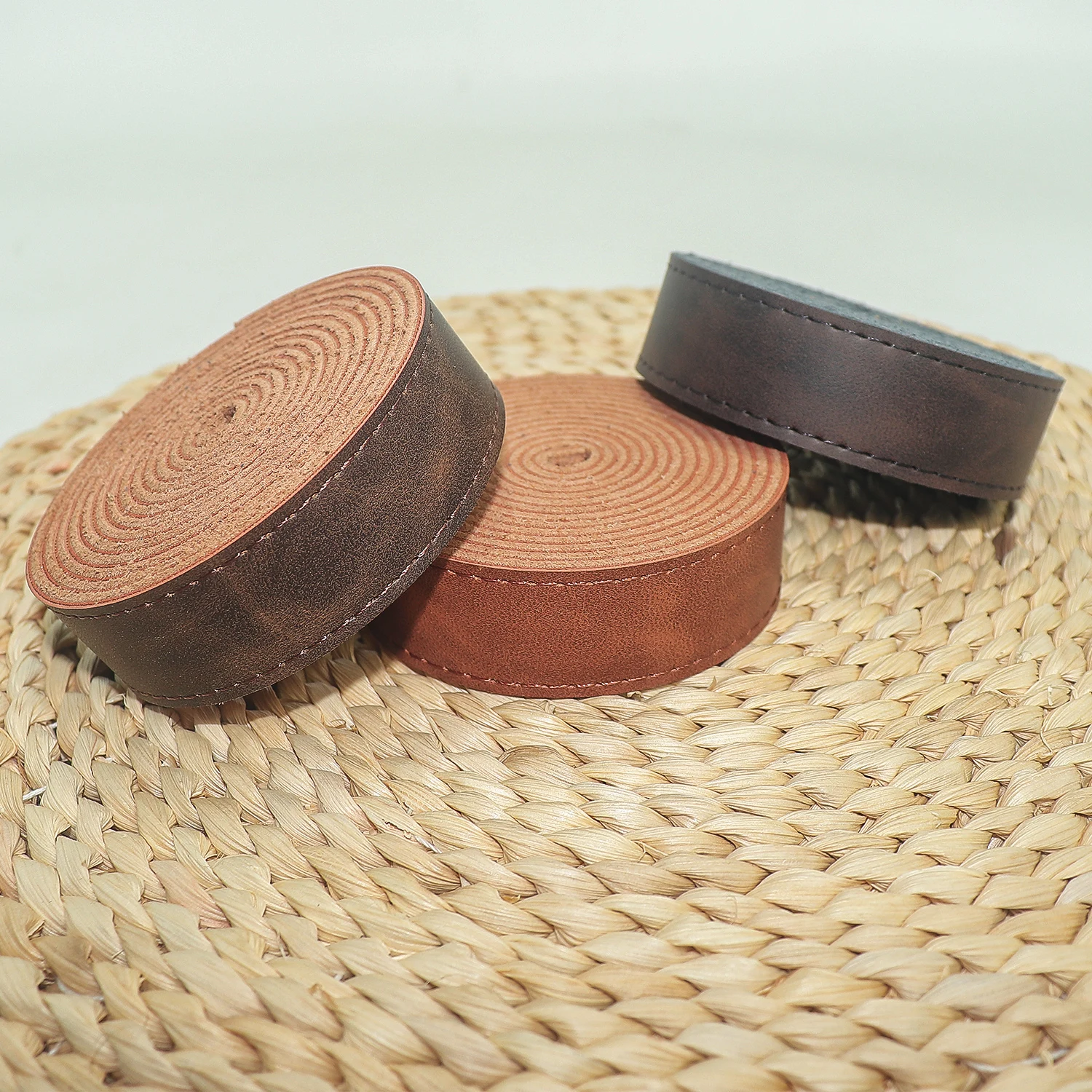 Premium Distressed Crazy Horse Leather Strap with Sutures - Thickened Version