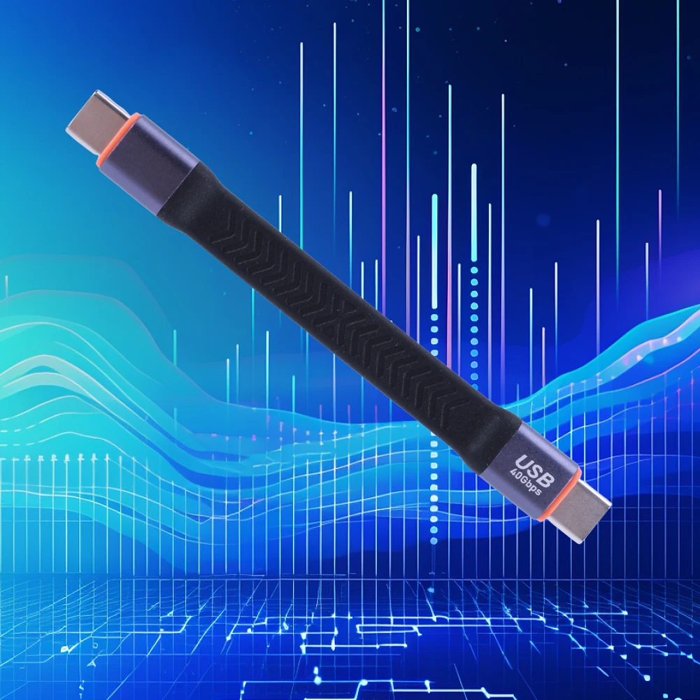 PD100W 타입 C to USB C 데이터 케이블 짧은 USB 코드 20V 5A USB3.2 고속 충전 와이어 8K 60Hz 고속 충전 SSD 카메라 폰용
