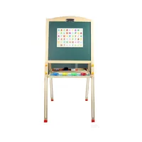 Montessori Wooden Lifting Double-sided Tablet Magnetic Painting Large Drawing Board Sensory Toy Children's Magic Blackboard Gift 2