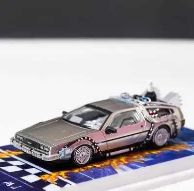 ◉1/64 DeLorean DMC-12 Ⅱ　 PARTIⅢ➕フィギュア2体 MJ 1:64 DeLorean DMC I II III Back To The Future Time