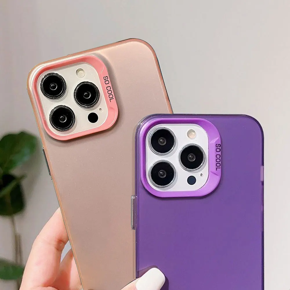 Silvery Grey Colorful Fashion Soft Silicone Bumper Phone Case