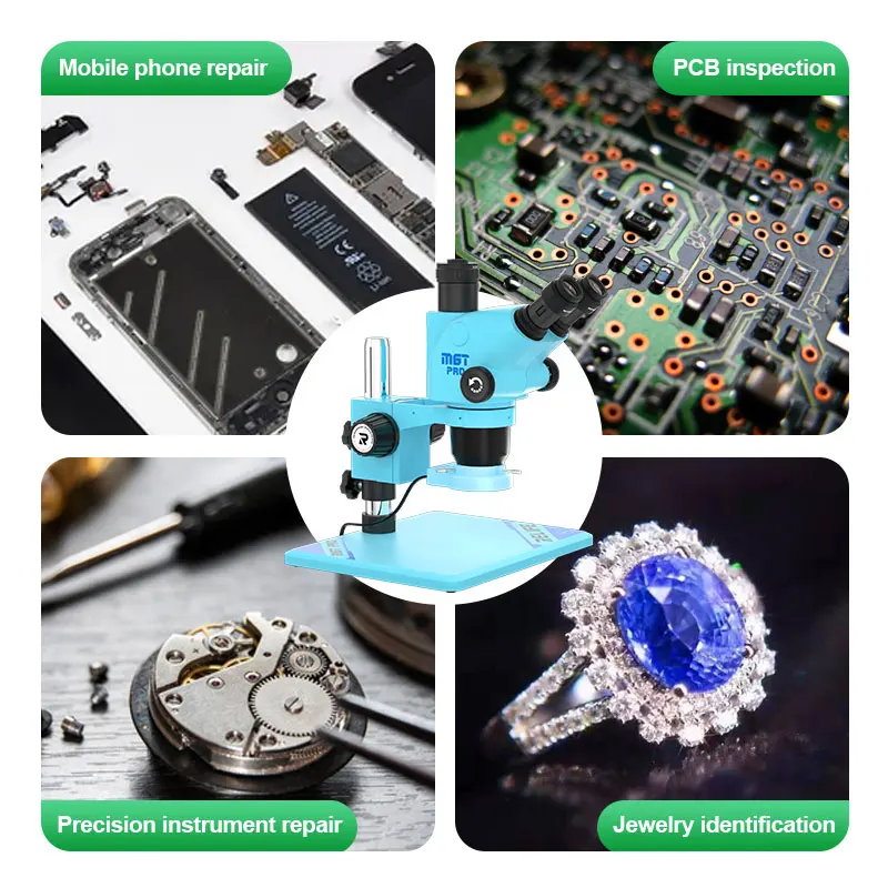 RELIFE RL-M6T Pro-B11 Trinocular HD sztereó mikroszkóp 6,5X-65X 360°-os forgású PCB javítás - Image 2
