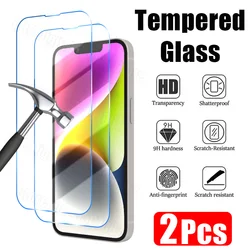 2PCS Tempered Glass for iPhone 15 14 13 12 11 Pro Max Mini Protective Glass for iPhone 14 15 Plus 7 8 X XR XS Max SE 2020 2022