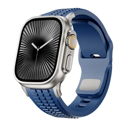 Luxury Metal and Silicone Sports Band - 44mm 45mm 46mm 49mm (Style 2 T U)