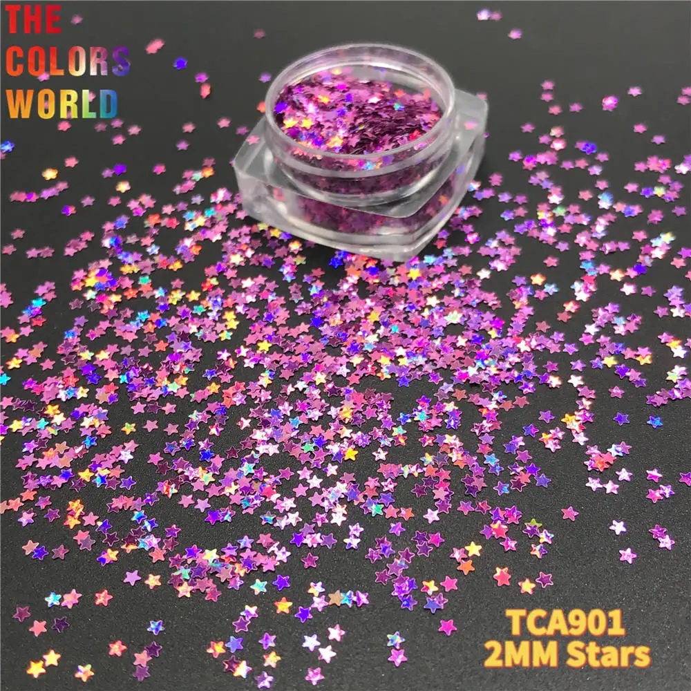 Holographic Gold Stars Shape Glitter 2mm Stars, Tiny Star Glitter 