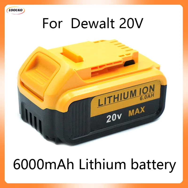 

DCB200 For Dewalt 20V 6Ah Lithium Replacement Battery 18V 6000mAh DCB184 DCB200 DCB182 DCB180 DCB181 DCB182 DCB201 Battery