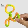 Rainbow Circle Rope Twist Fidget Toys Autism Therapy Kids Adults Stress Anxiety ADHD Decompression Multicolored Rainbow Circle 4