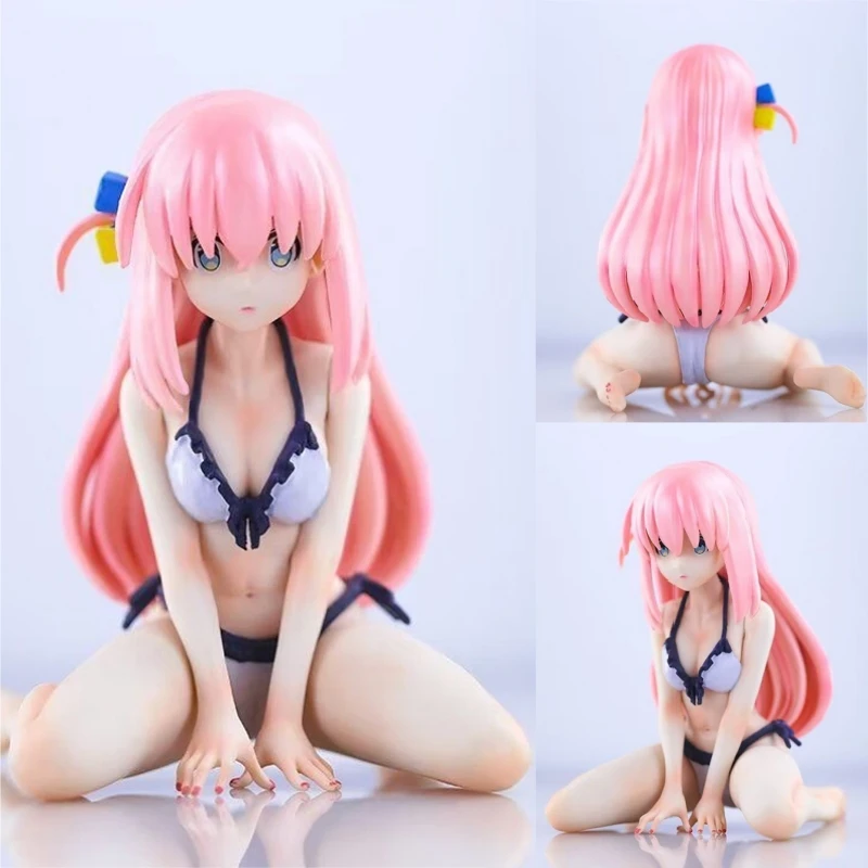 

10cm Bocchi the Rock Hitori Goto Sexy Anime Girl Figure Collectible PM Bocchi Action Sitting Model Doll Computer Case Decoration