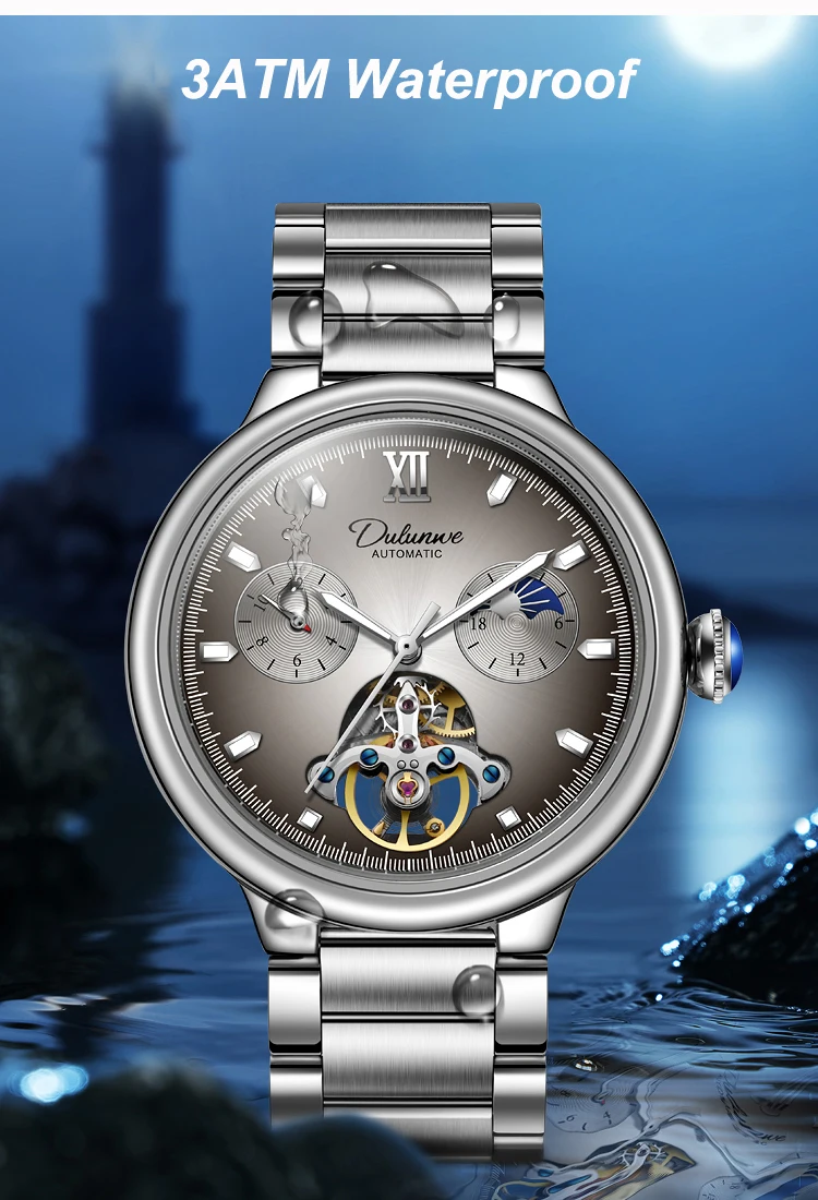 Luxus Herren Neue Mechanische Skelett Uhren Mode Tourbillon Automatische Aushöhlen Uhr Wasserdicht Casual Leuchtende Uhr_voghion.com