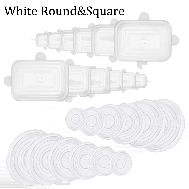Reusable Silicone Stretch Lids - Airtight Food Storage Covers for Kitchen and Refrigerator