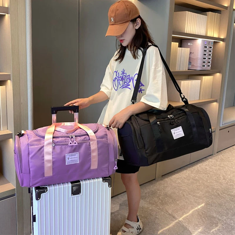 Fashion Travel Bags For Women Large Capacity Men's Sports bag Waterproof Weekend Sac Voyage Female Messenger Bag Dry And Wet